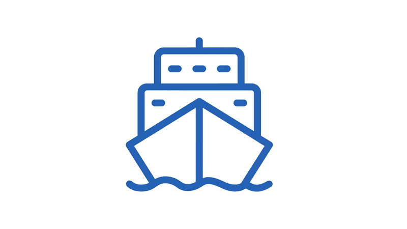 Vessel laden status visualization showing ballast, partial, and laden conditions with changing draught levels